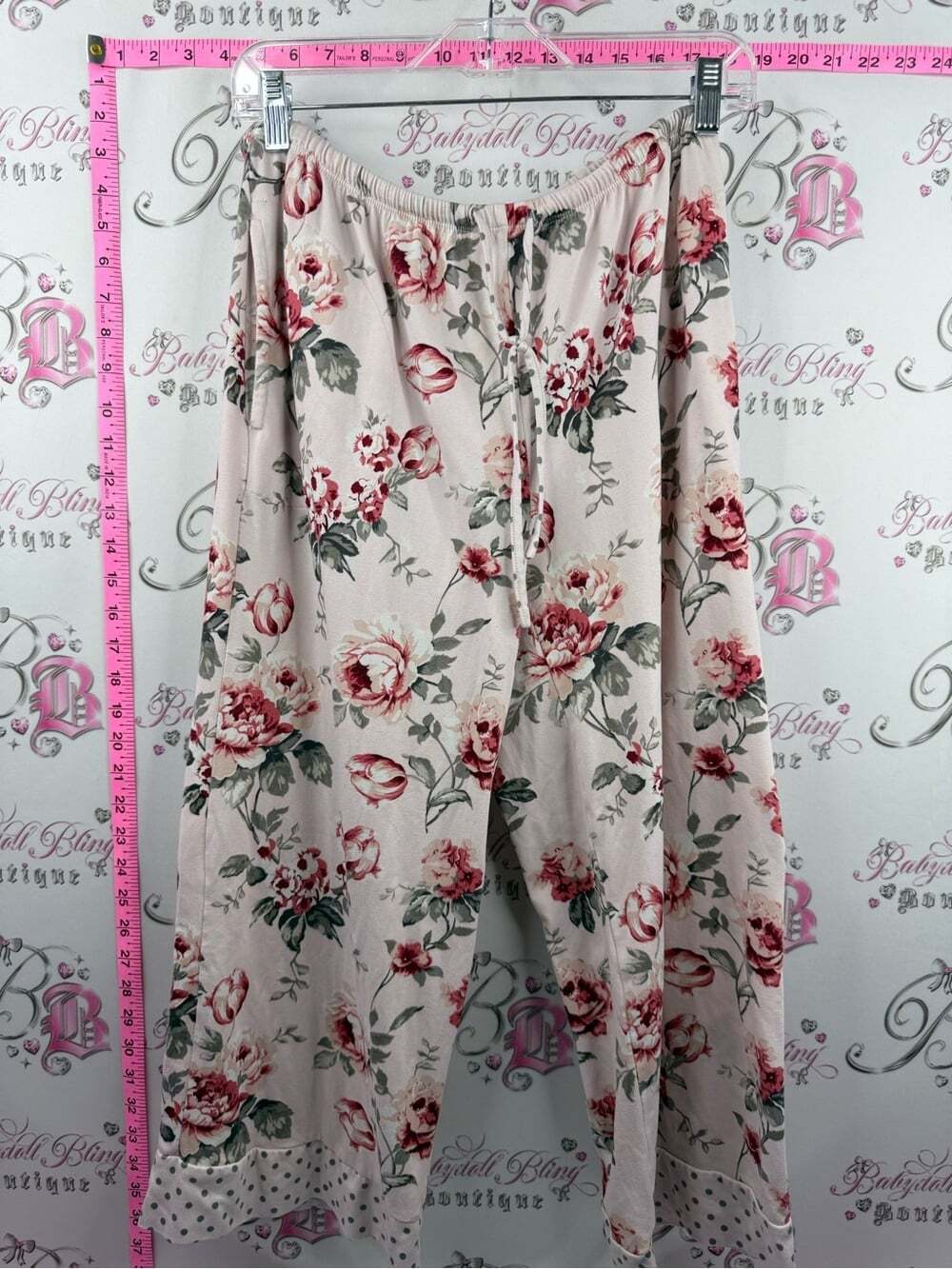 Flora Nikrooz pants wide leg flowers Pink Floral Lounge pj